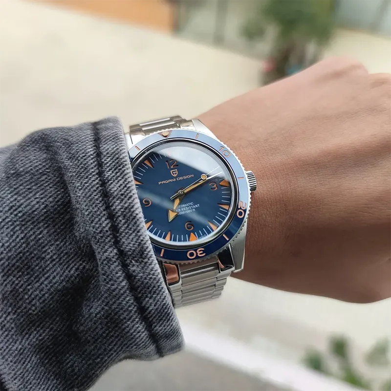 Pagani Design Seamaster Japan Automatic Blue Dial Men's Watch- PD-YS005